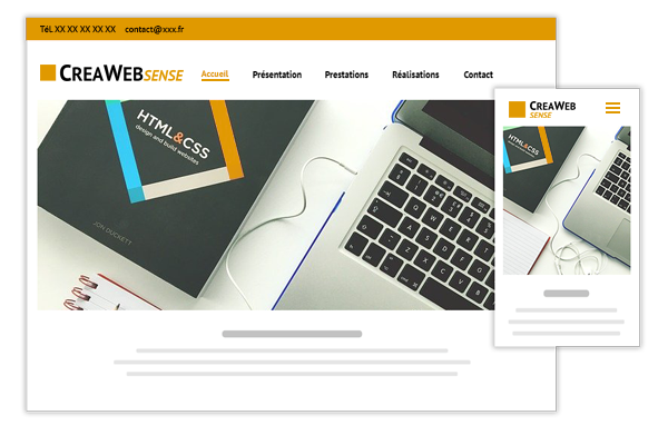 Exemple de site internet responsive design