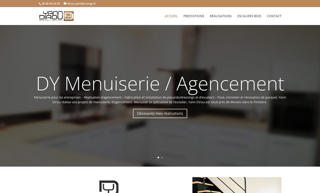Site web DY Menuiserie