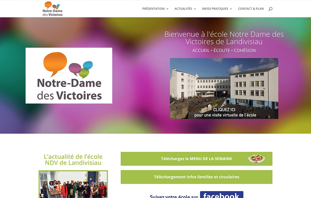 Refonte du site web de l’école NOTRE DAME DES VICTOIRES de Landivisiau
