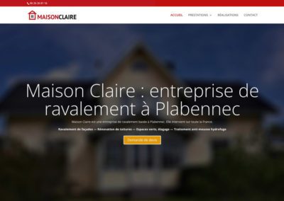 Refonte du site web MAISON CLAIRE