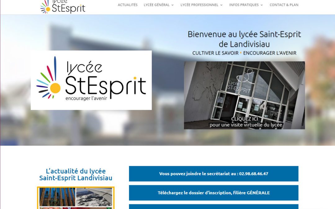 Refonte du site web du LYCÉE SAINT-ESPRIT de Landivisiau