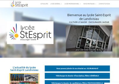 Refonte du site web du LYCÉE SAINT-ESPRIT de Landivisiau