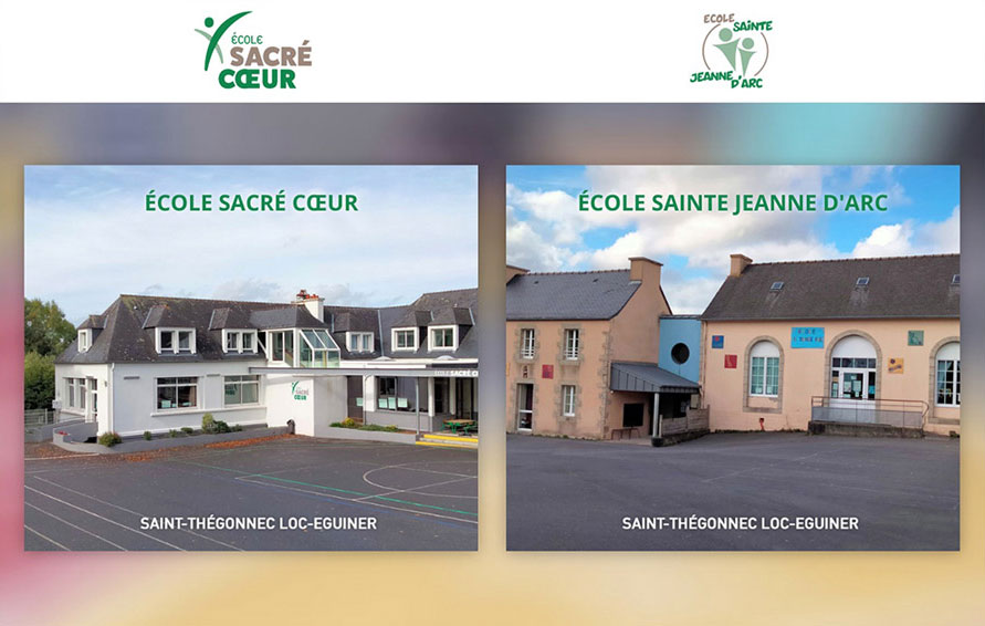 Création du site web des ÉCOLES de Saint-Thégonnec Loc-Éguiner