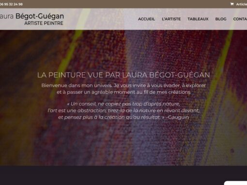 Création du site internet Laura Bégot-Guégan, artiste peintre