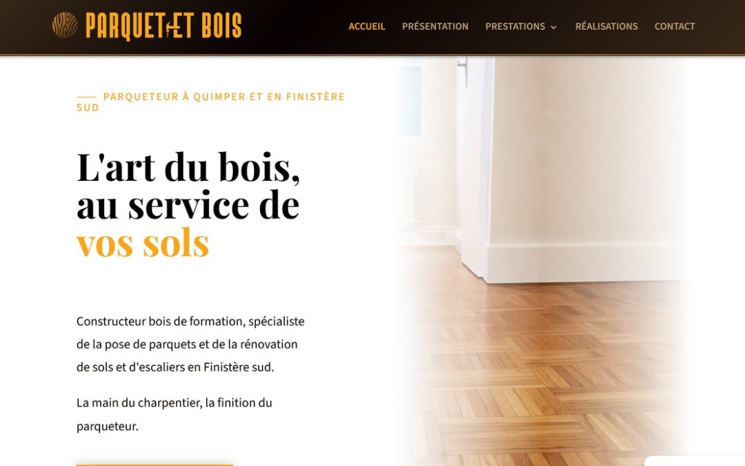 Création du site internet Parquet et Bois à Quimper