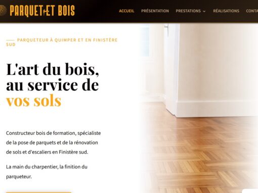 Création du site internet Parquet et Bois à Quimper
